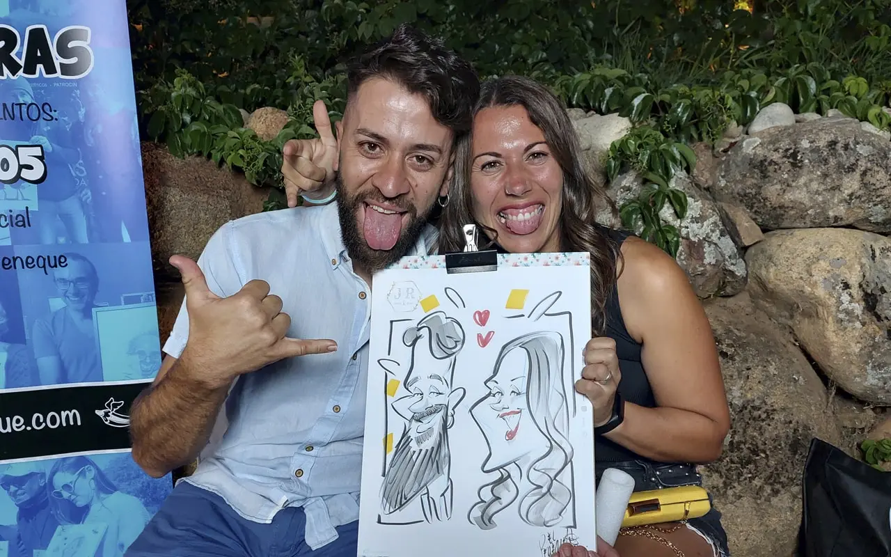 caricatura boda lengua