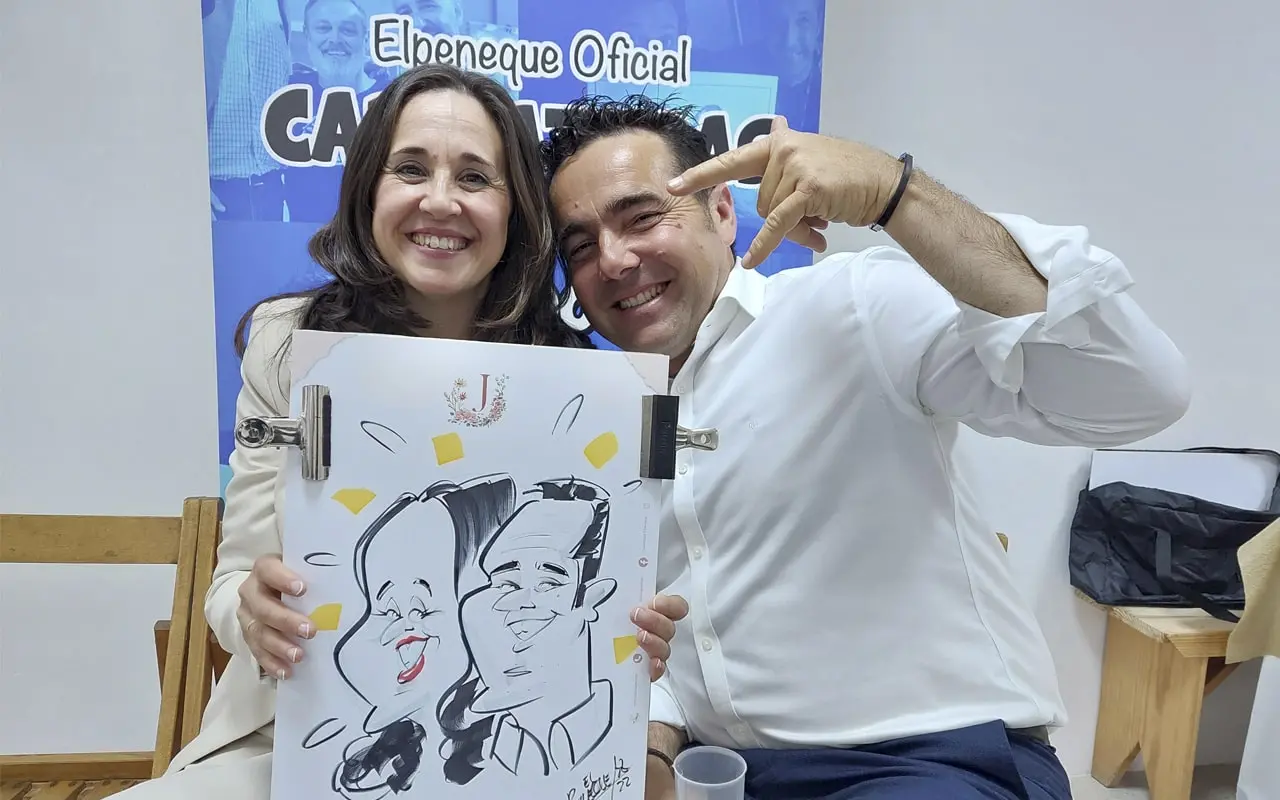 caricatura comunioìn pareja